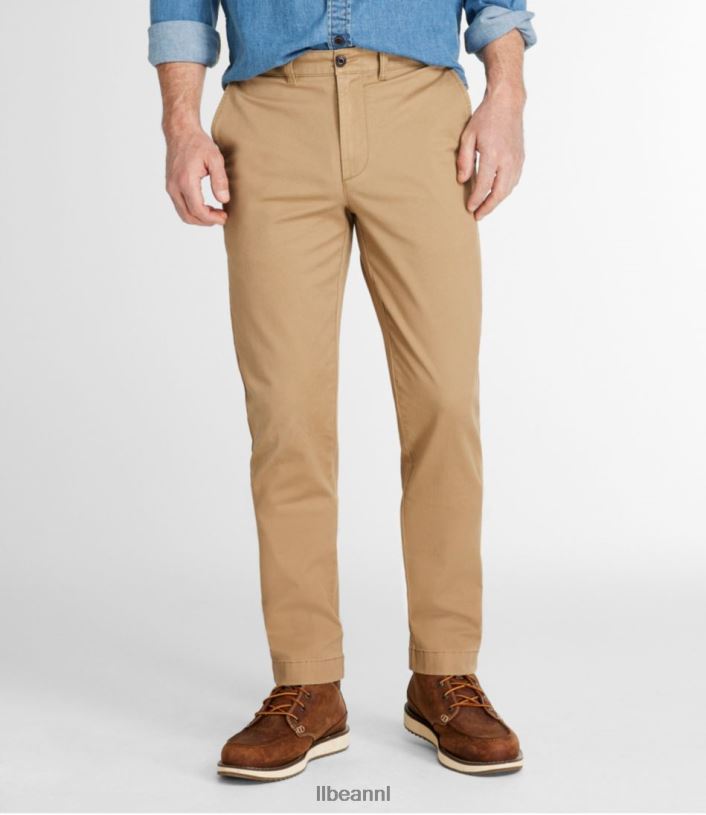 L.L.Bean Heren meergewassen stretch s khaki kleding VT0644843