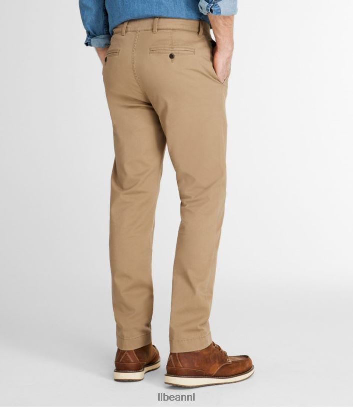 L.L.Bean Heren meergewassen stretch s khaki kleding VT0644843