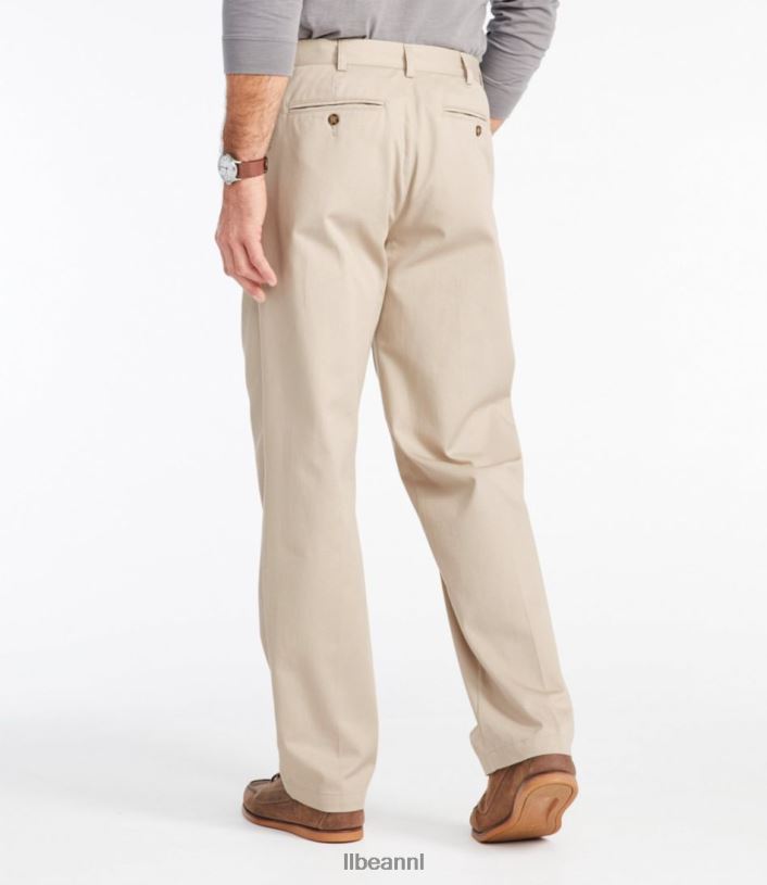 L.L.Bean x Double L Heren kreukvrije chino donker kaki kleding VT0645980