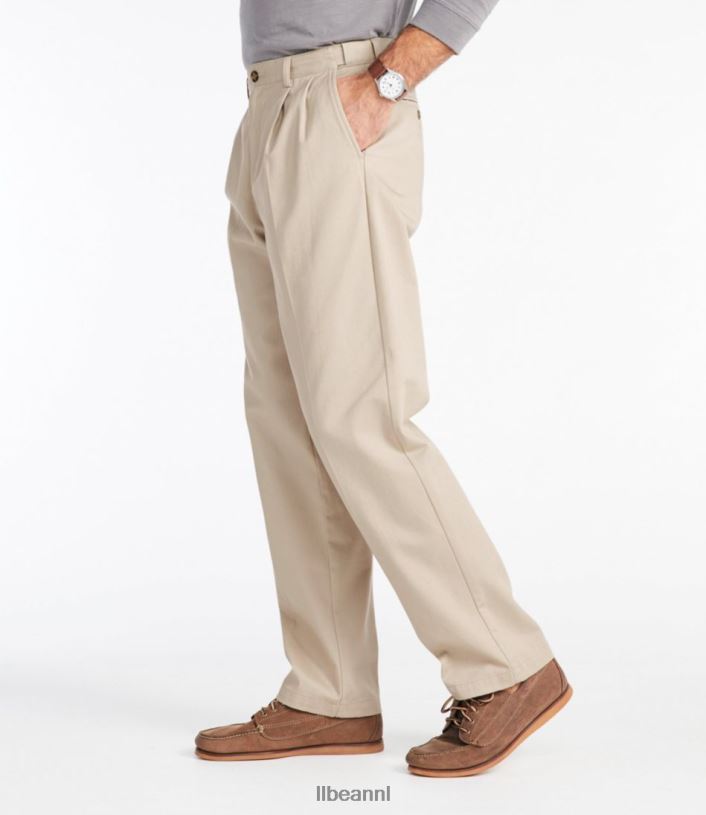 L.L.Bean x Double L Heren kreukvrije chino donker kaki kleding VT0645980