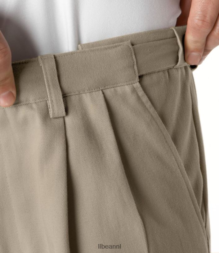 L.L.Bean x Double L Heren kreukvrije chino donker kaki kleding VT0645980
