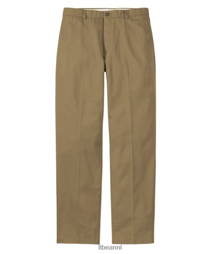L.L.Bean x Double L Heren kreukvrije chino donker kaki kleding VT0646625