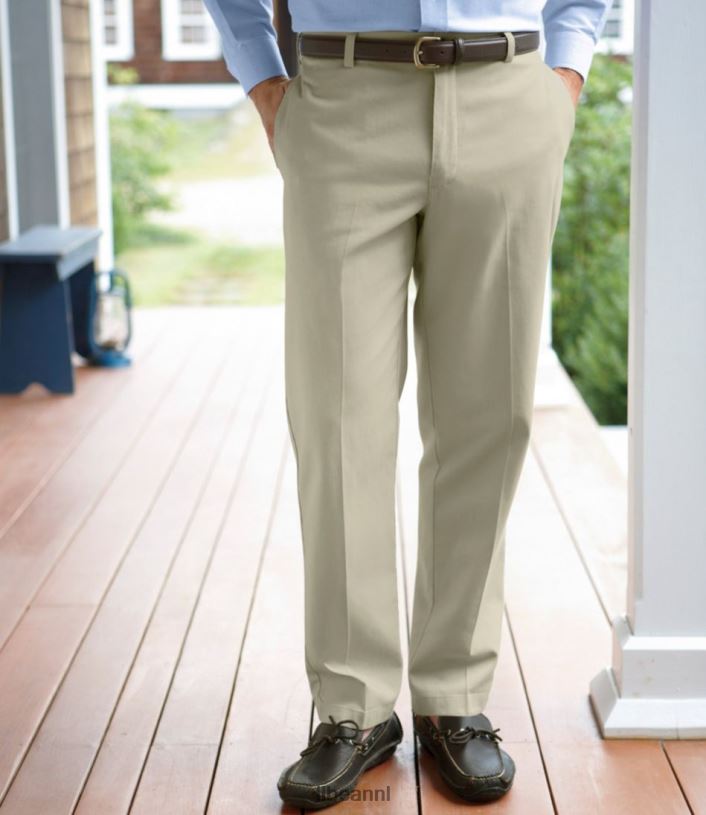 L.L.Bean x Double L Heren kreukvrije chino steengroeve grijs kleding VT0645974