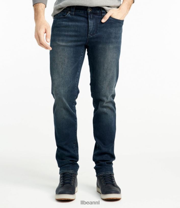L.L.Bean Heren kenmerkende five-pocket-jeans met stretch Diepblauw kleding VT0645026