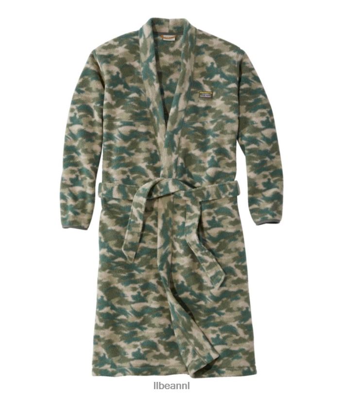 L.L.Bean Heren Katahdin fleecejas geborstelde camouflage kleding VT0647204