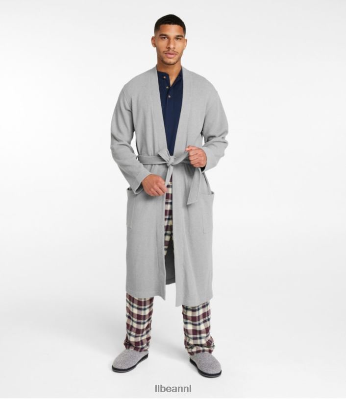 L.L.Bean Heren comfortabele wafeljas grijze heide kleding VT064325