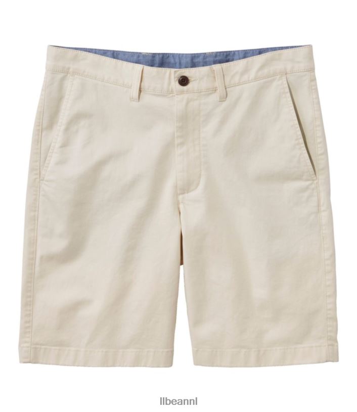 L.L.Bean Heren Lakewashed stretch kaki short antiek wit kleding VT0645749
