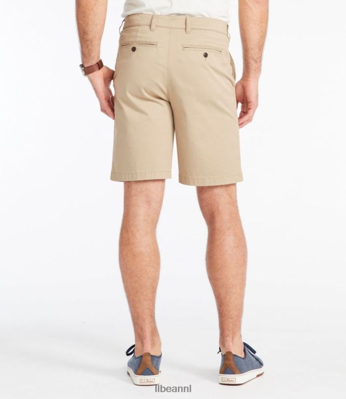 L.L.Bean Heren Lakewashed stretch kaki short antiek wit kleding VT0645749