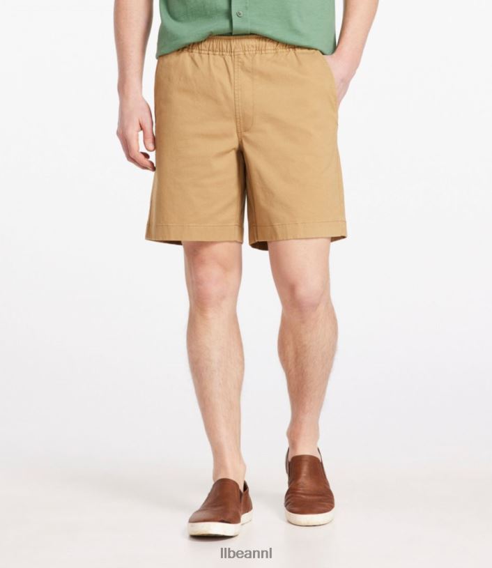 L.L.Bean Heren Lakewashed stretch kaki short stormgrijs kleding VT0643133