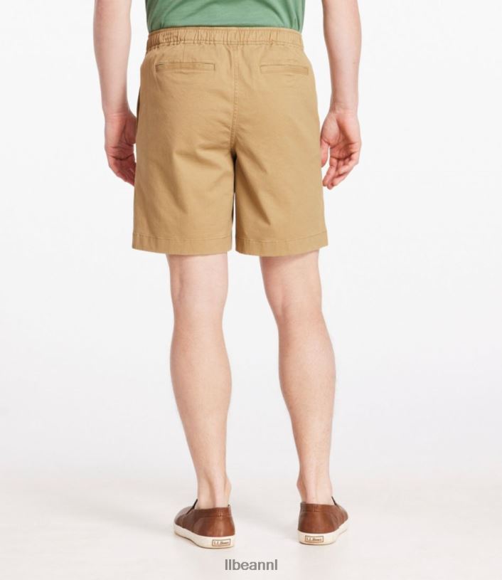 L.L.Bean Heren Lakewashed stretch kaki short stormgrijs kleding VT0643133