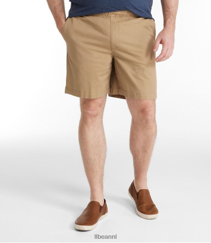 L.L.Bean Heren Lakewashed stretch kaki short stormgrijs kleding VT0643133