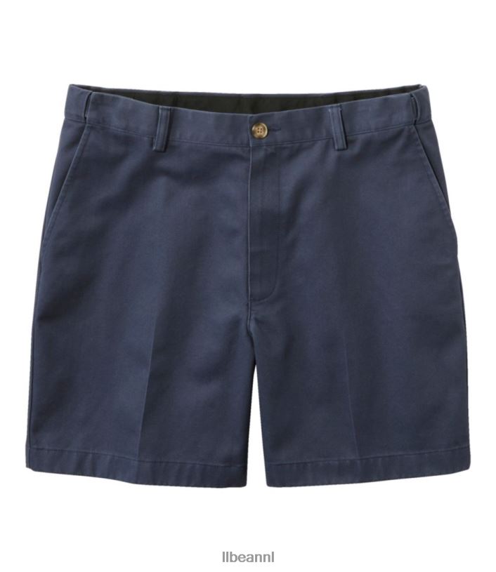 L.L.Bean x Double L Heren kreukvrije chinoshort koolstof marine kleding VT0643145