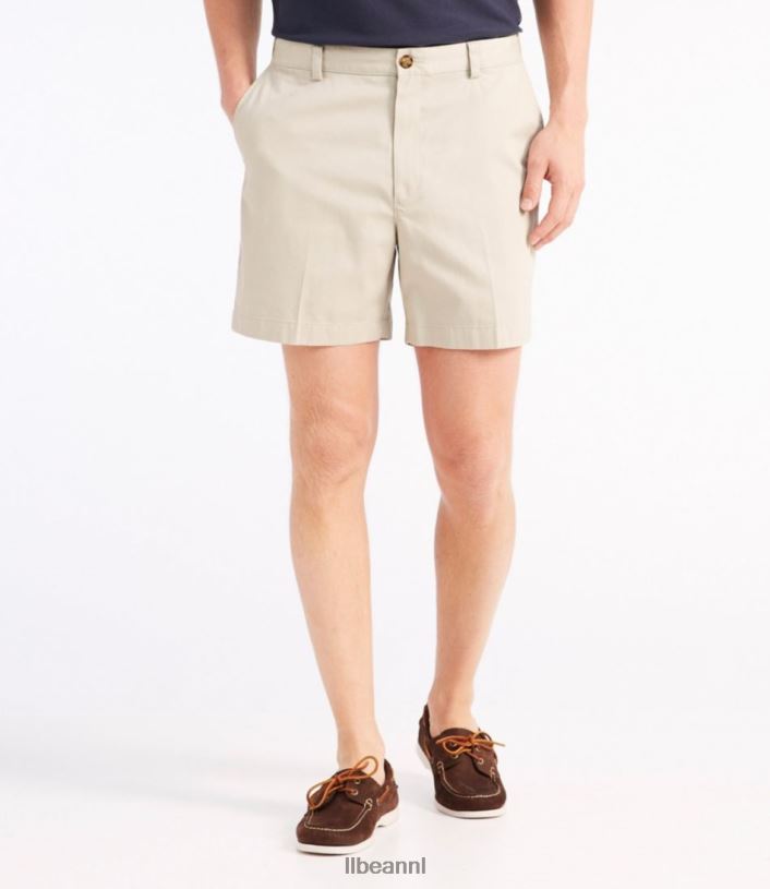 L.L.Bean x Double L Heren kreukvrije chinoshort koolstof marine kleding VT0643145