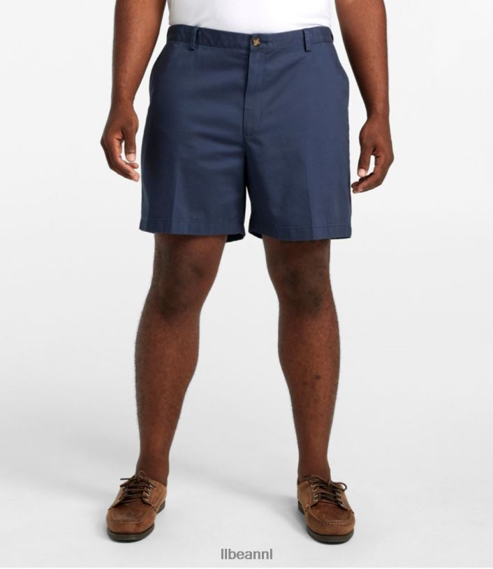 L.L.Bean x Double L Heren kreukvrije chinoshort koolstof marine kleding VT0643145