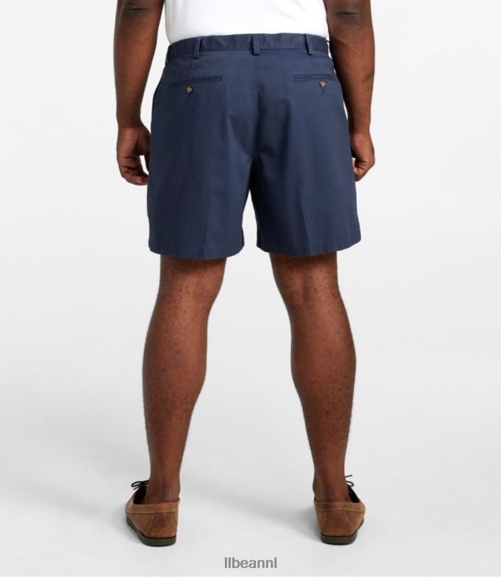L.L.Bean x Double L Heren kreukvrije chinoshort koolstof marine kleding VT0643145