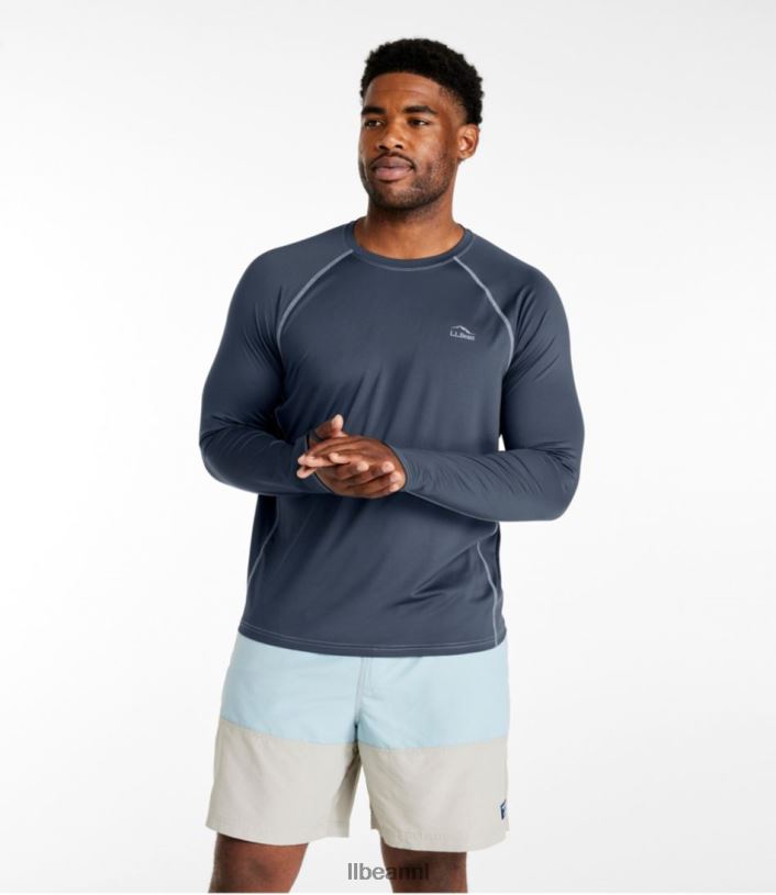 L.L.Bean Heren snelle uitslagbeschermer voor rivierkoeling koolstof marine kleding VT064238