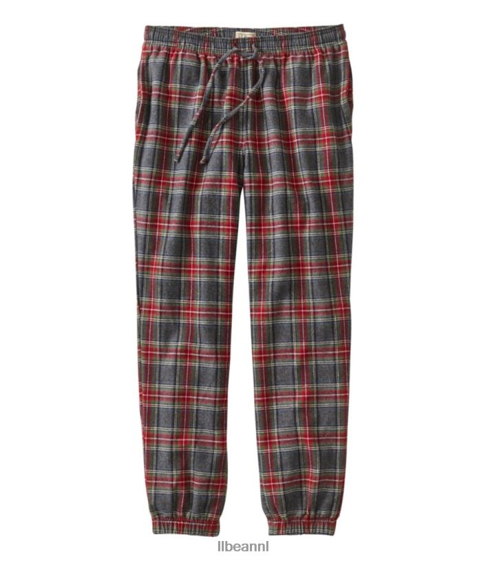 L.L.Bean Heren Schotse geruite flanellen joggingbroek grijze steward kleding VT0647012
