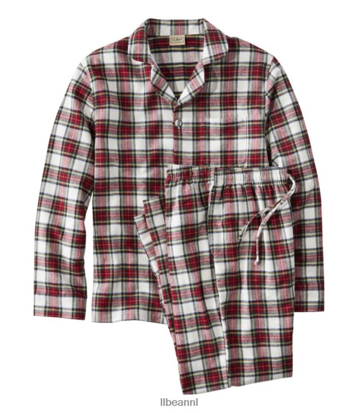 L.L.Bean Heren Schotse geruite flanellen pyjama jurkje steward kleding VT0647195