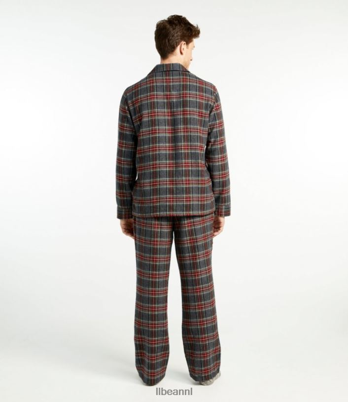 L.L.Bean Heren Schotse geruite flanellen pyjama jurkje steward kleding VT0647195