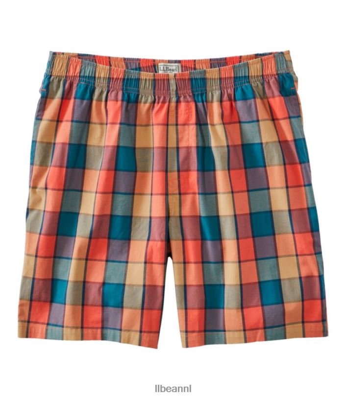 L.L.Bean Heren comfortabele stretch geweven slaapshort paprika kleding VT064301