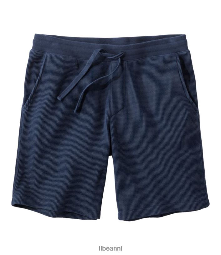 L.L.Bean Heren comfortabele wafelloungeshort marine kleding VT0645914