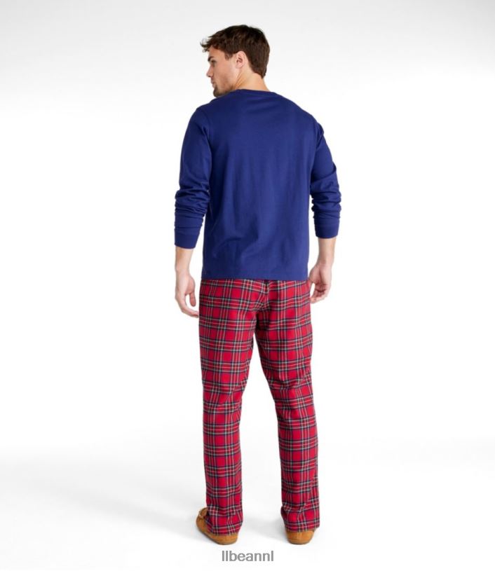 L.L.Bean Heren kamp pyjama set klassiek marineblauw/genieten van het buitenleven kleding VT0644927