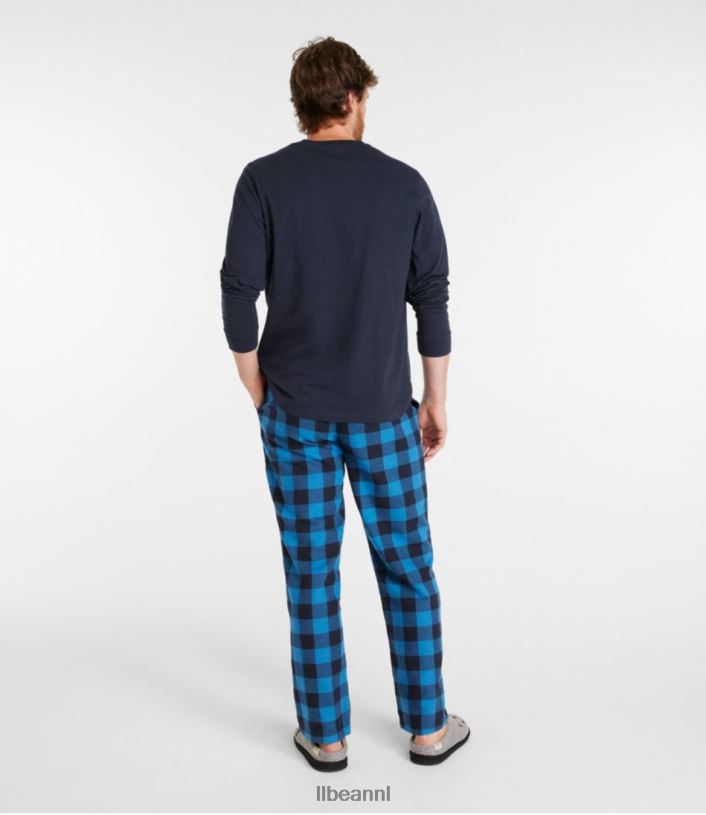 L.L.Bean Heren x pinda\'s kamp pyjamaset marineblauwe buffel kleding VT064637
