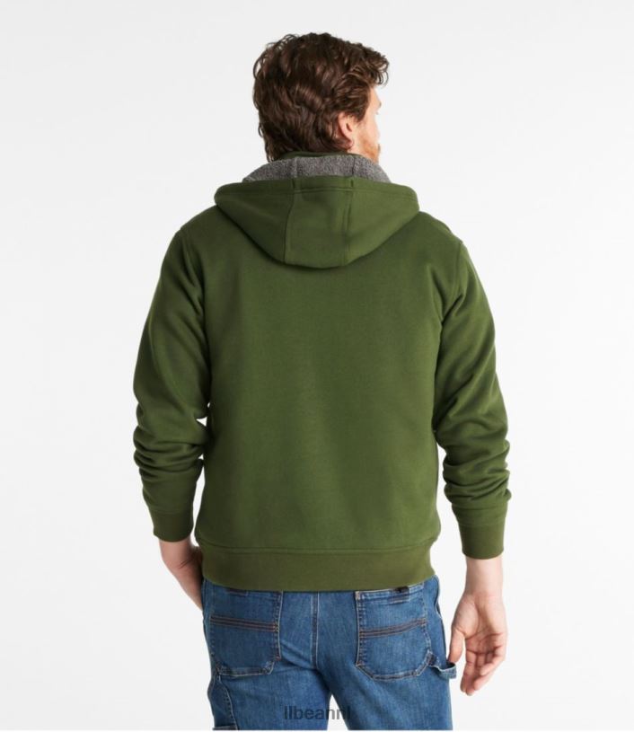 L.L.Bean Heren Katahdin Iron Works sweatshirt met halve rits bordeaux kleding VT064568