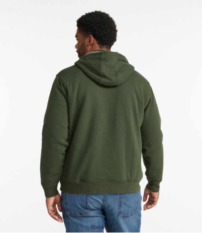 L.L.Bean Heren Katahdin Iron Works sweatshirt met halve rits bordeaux kleding VT064568