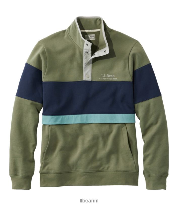 L.L.Bean Heren Sweatshirt uit 1912 klassiek marineblauw/roestoranje kleding VT064550
