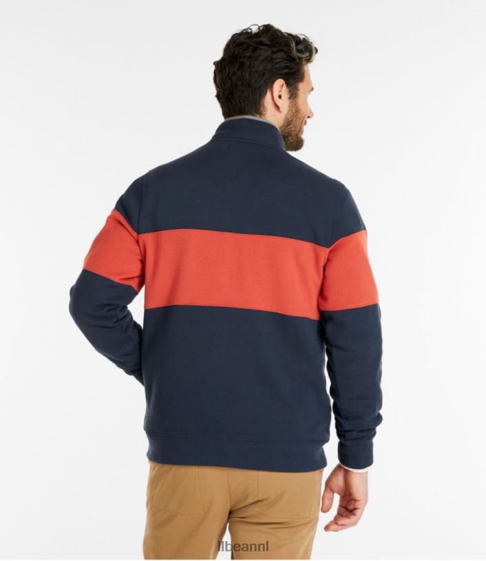 L.L.Bean Heren Sweatshirt uit 1912 klassiek marineblauw/roestoranje kleding VT064550