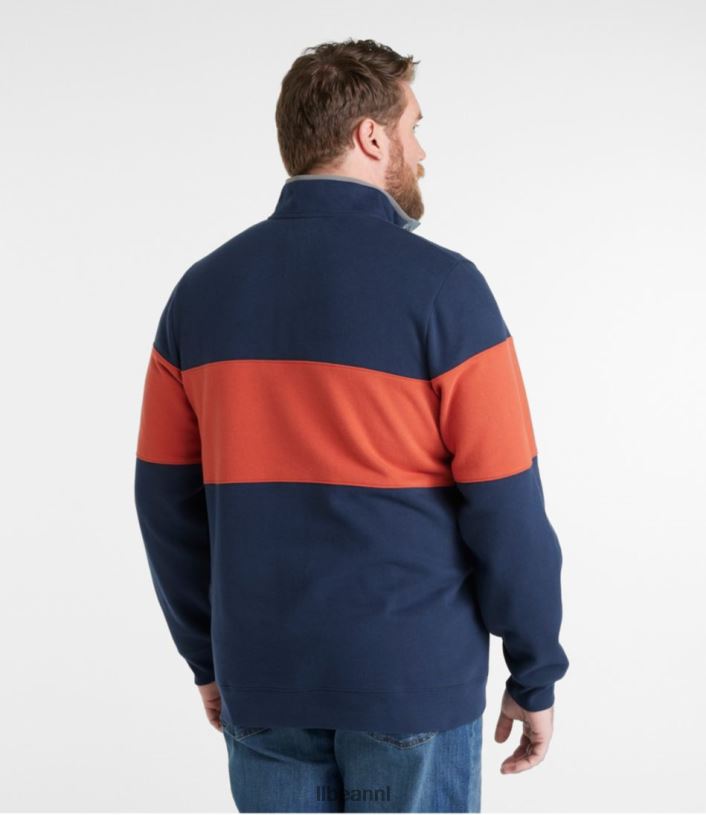 L.L.Bean Heren Sweatshirt uit 1912 klassiek marineblauw/roestoranje kleding VT064550