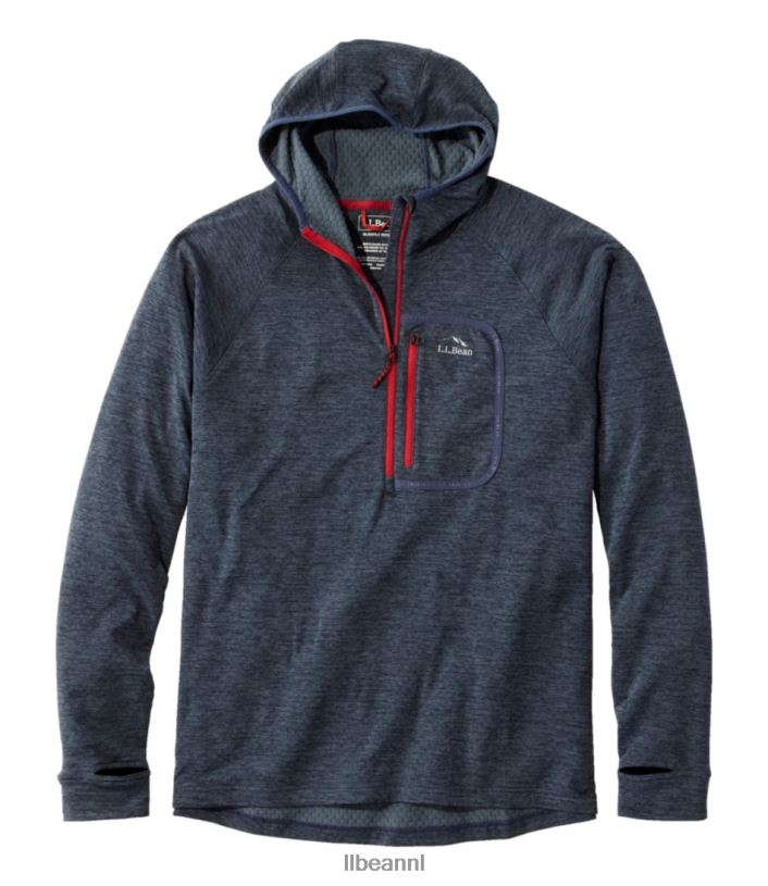 L.L.Bean Heren avonturenrasterfleece koolstof marine kleding VT0643544