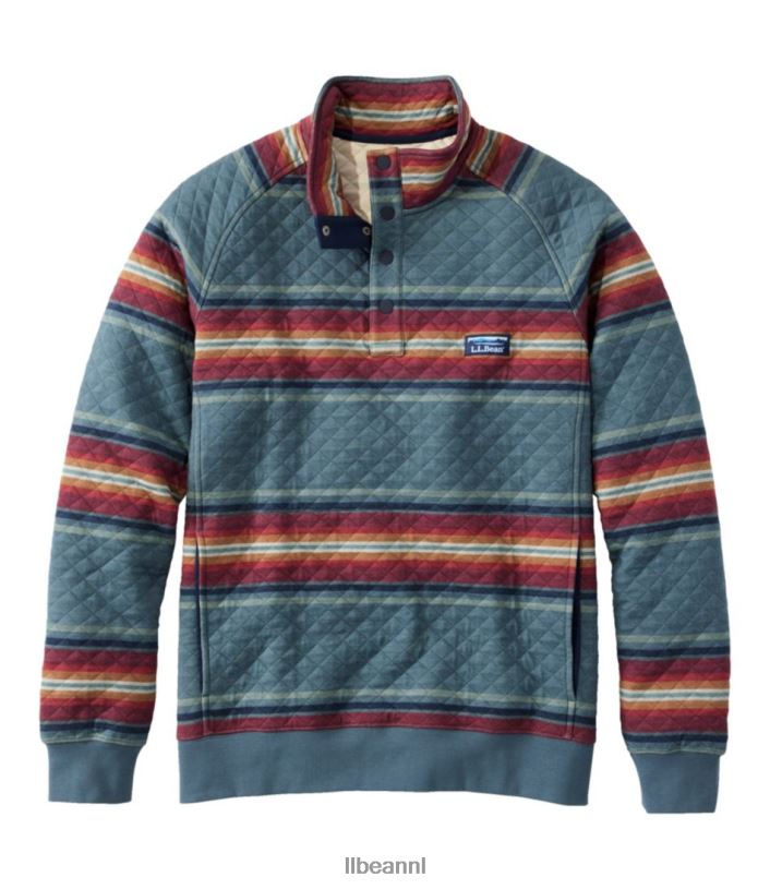 L.L.Bean Heren gewatteerde trui rangeley blauw multi kleding VT0643070