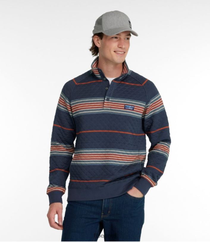 L.L.Bean Heren gewatteerde trui rangeley blauw multi kleding VT0643070