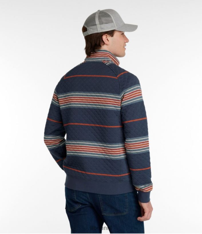 L.L.Bean Heren gewatteerde trui rangeley blauw multi kleding VT0643070