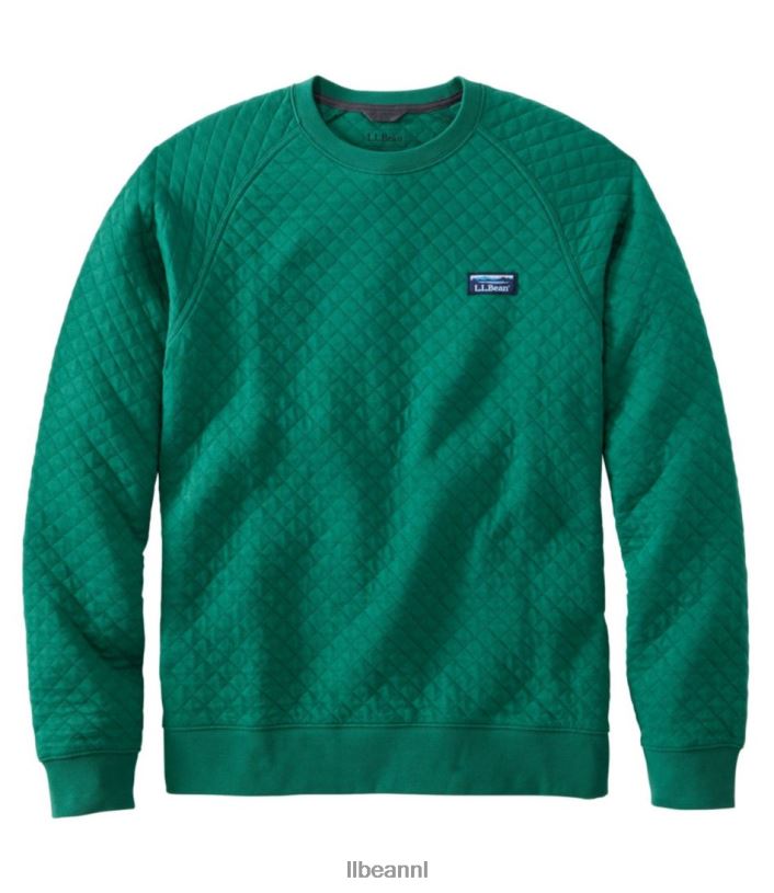L.L.Bean Heren gewatteerde trui smaragdgroene spar kleding VT0643325