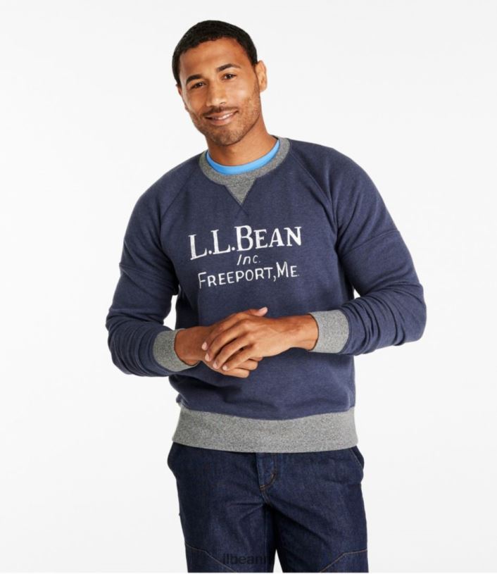 L.L.Bean Heren kenmerkend erfgoedsweatshirt indigo heide kleding VT064571