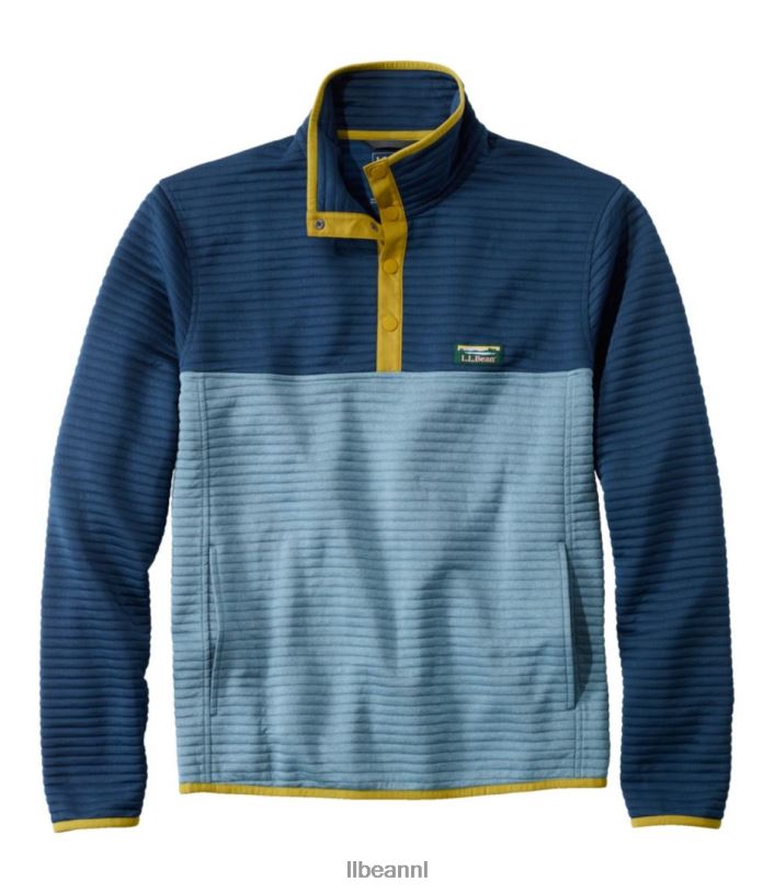 L.L.Bean Heren luchtlicht gebreide trui collegiaal blauw/staalblauw kleding VT064946