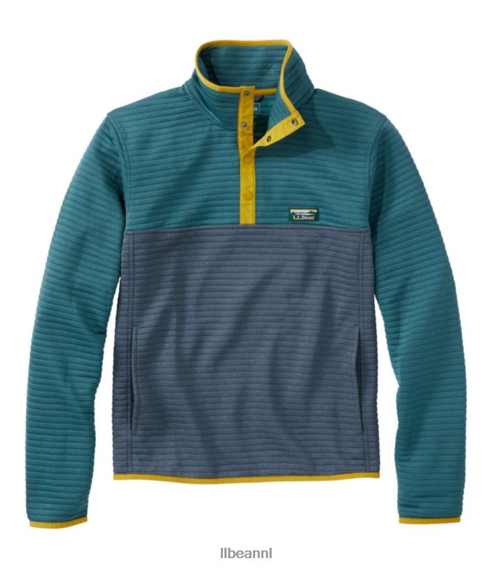 L.L.Bean Heren luchtlicht gebreide trui stormblauw/rangeley blauw kleding VT0643697