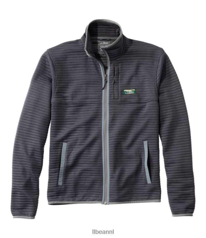 L.L.Bean Heren luchtlicht gebreide volledige ritssluiting legering grijs kleding VT0646466