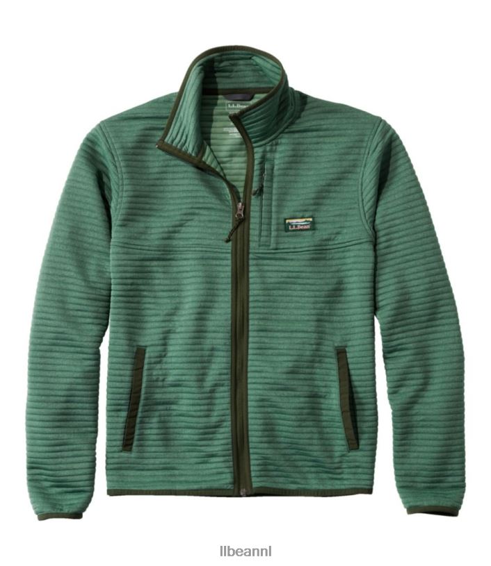 L.L.Bean Heren luchtlicht gebreide volledige ritssluiting lichte everglade heide kleding VT0645740