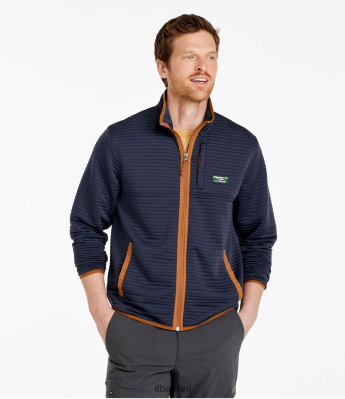 L.L.Bean Heren luchtlicht gebreide volledige ritssluiting lichte everglade heide kleding VT0645740