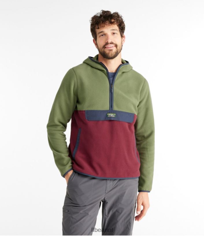 L.L.Bean Heren sleep fleece donkerbrons geo/carbon navy kleding VT0643655
