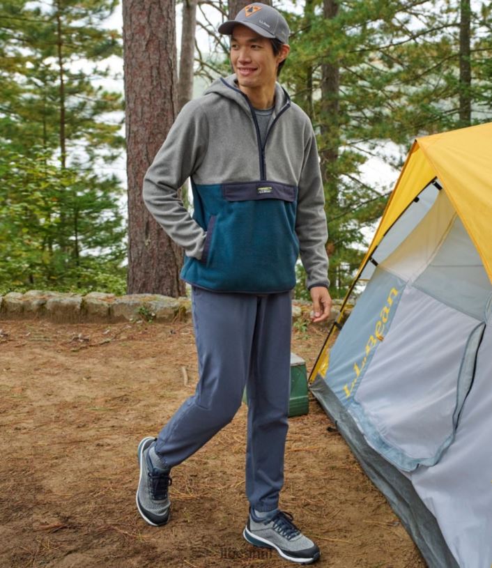 L.L.Bean Heren sleep fleece donkerbrons geo/carbon navy kleding VT0643655