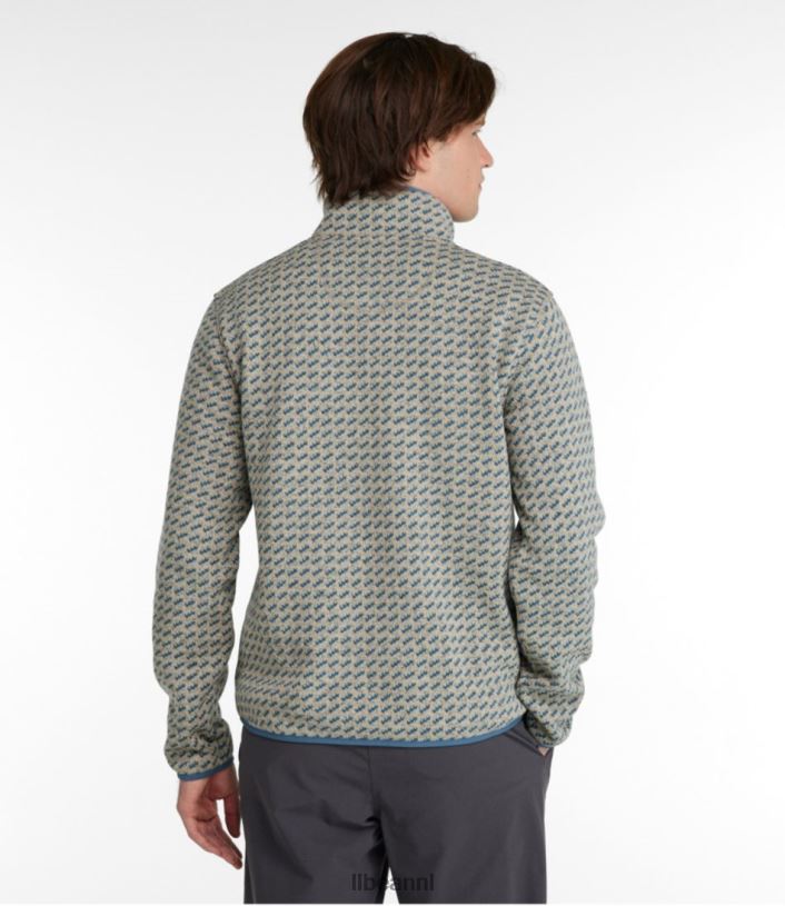 L.L.Bean Heren trui fleece trui buffel geruite granaat kleding VT0643658