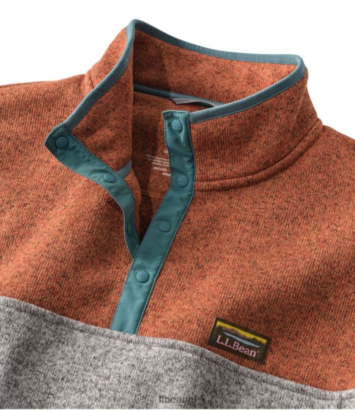 L.L.Bean Heren trui fleece trui licht everglade/rangeley blauw kleding VT0645110
