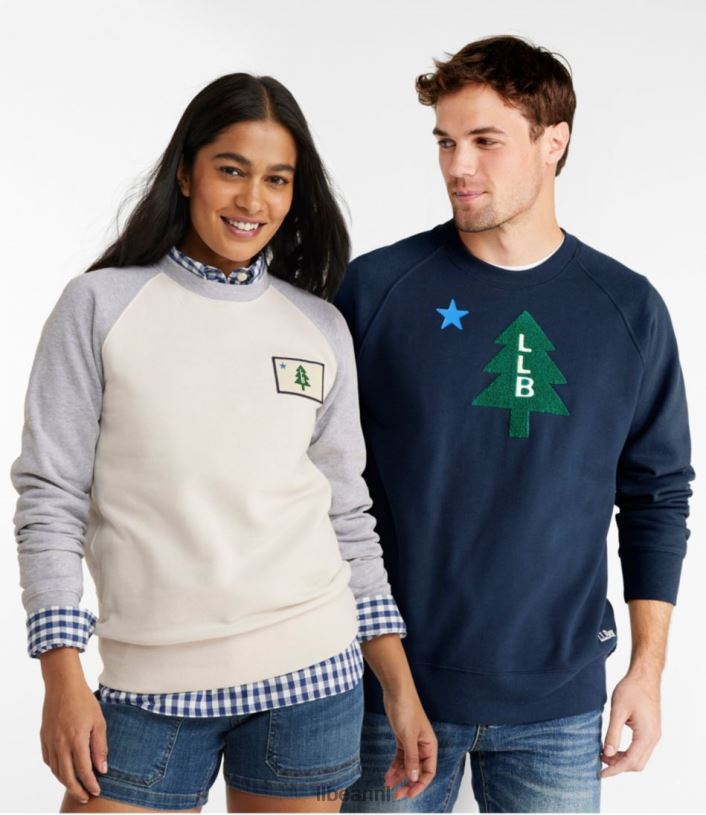 L.L.Bean Heren vakantieland sweatshirt klassieke marine kleding VT064538