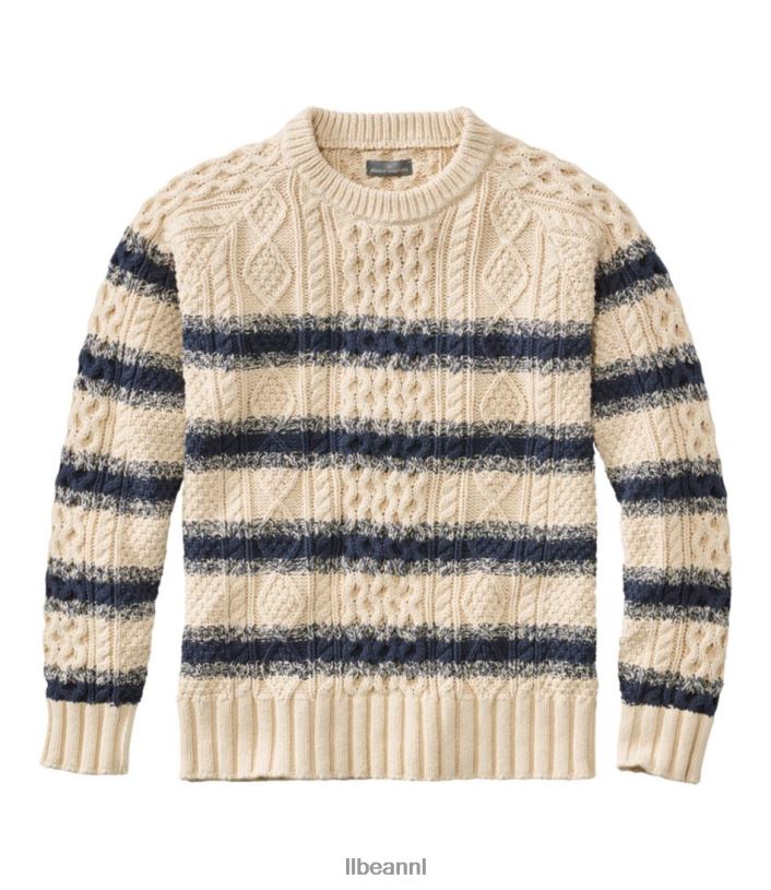 L.L.Bean Heren kenmerkende katoenen visserstrui zeildoek streep kleding VT064646