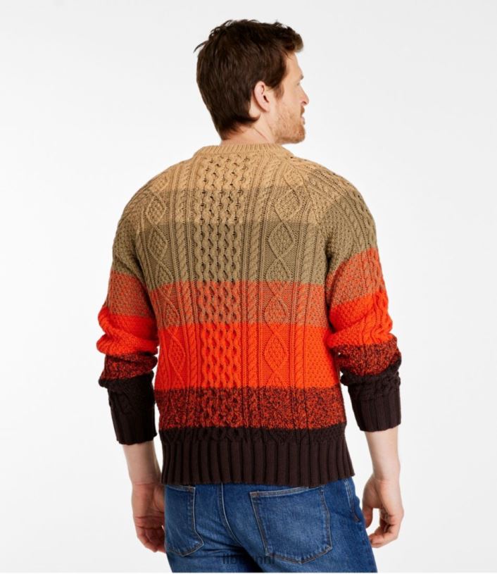 L.L.Bean Heren kenmerkende katoenen visserstrui zeildoek streep kleding VT064646